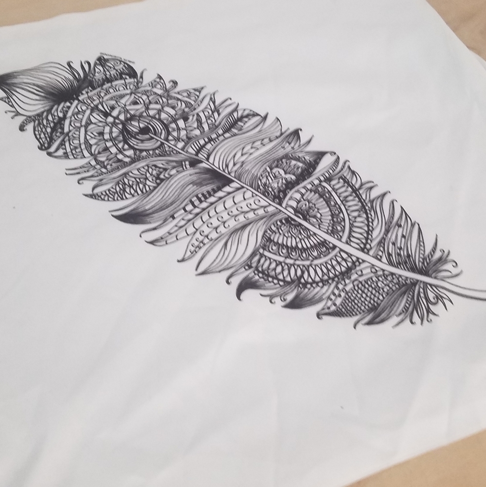 Boho feather pillow case - Picture 2 of 3